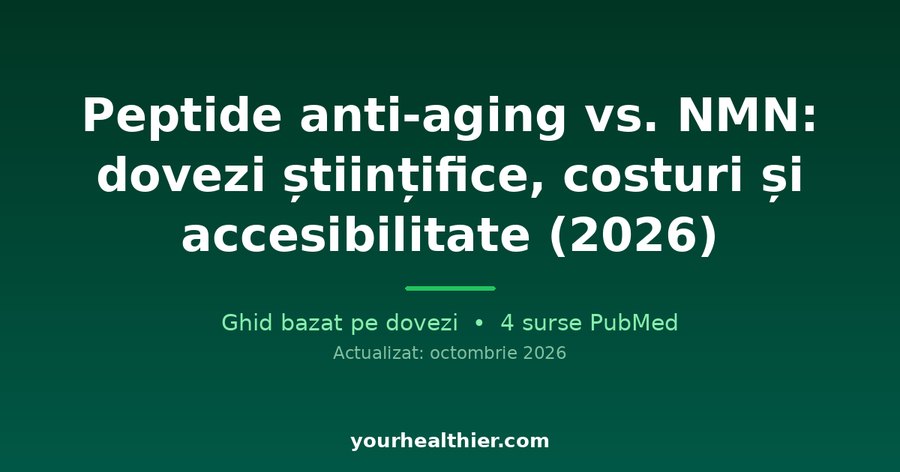 Peptide anti-aging vs. NMN: dovezi științifice, costuri și accesibilitate (2026)