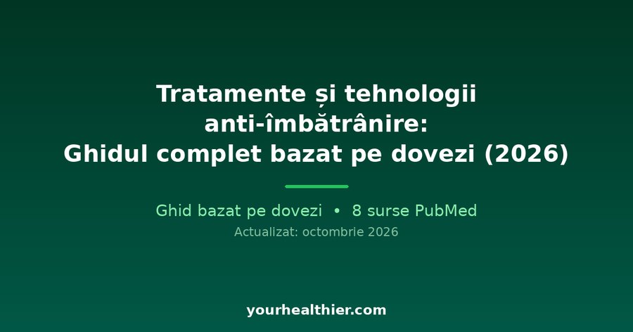 Tratamente și tehnologii anti-îmbătrânire: Ghidul complet bazat pe dovezi (2026)