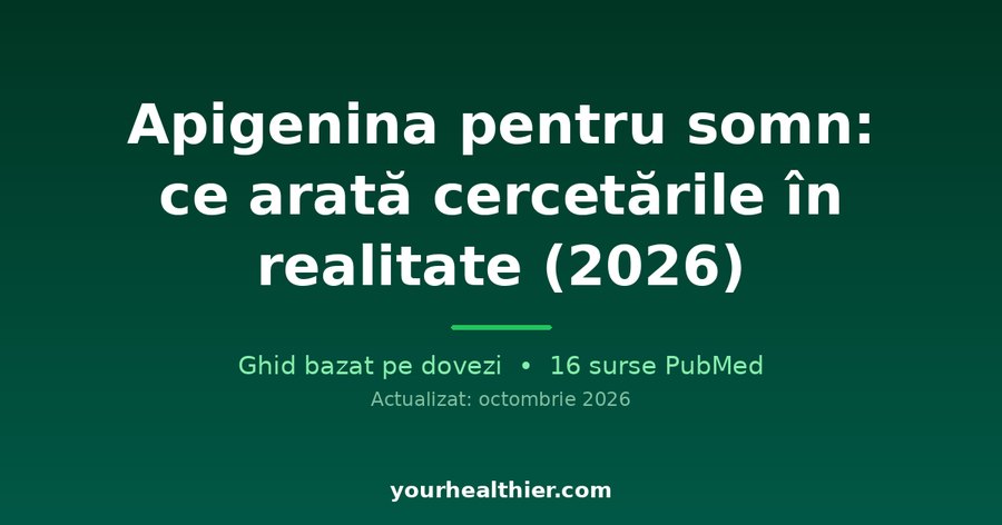 Apigenina pentru somn: ce arată cercetările în realitate (2026)