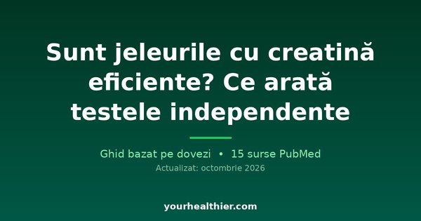 Sunt jeleurile cu creatină eficiente? Ce arată testele independente