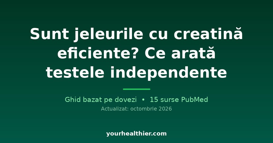 Sunt jeleurile cu creatină eficiente? Ce arată testele independente