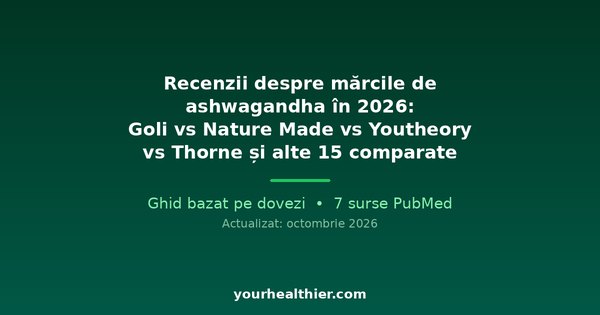 Recenzii despre mărcile de ashwagandha în 2026: Goli vs Nature Made vs Youtheory vs Thorne și alte 15 comparate