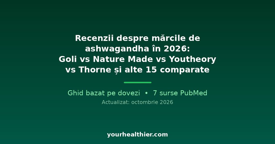 Recenzii despre mărcile de ashwagandha în 2026: Goli vs Nature Made vs Youtheory vs Thorne și alte 15 comparate