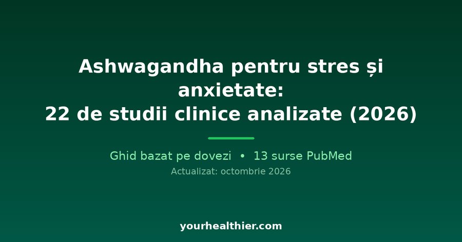 Ashwagandha pentru stres și anxietate: 22 de studii clinice analizate (2026)