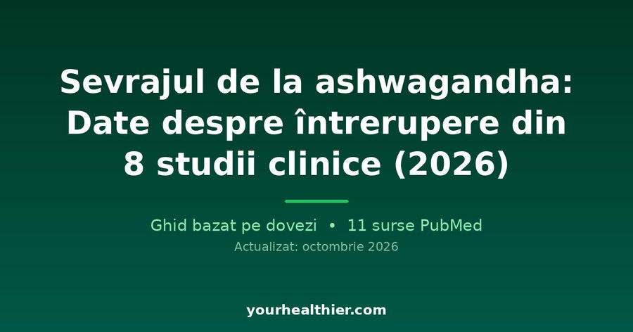 Sevrajul de la ashwagandha: Date despre întrerupere din 8 studii clinice (2026)