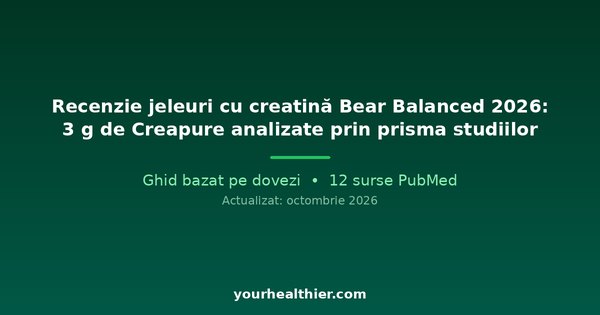 Recenzie jeleuri cu creatină Bear Balanced 2026: 3 g de Creapure analizate prin prisma studiilor