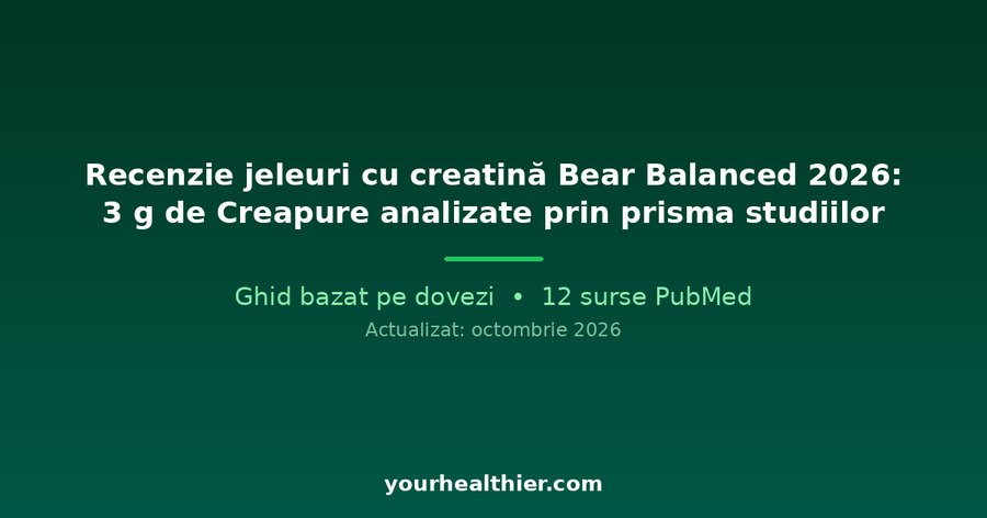 Recenzie jeleuri cu creatină Bear Balanced 2026: 3 g de Creapure analizate prin prisma studiilor