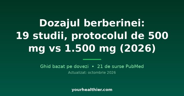 Dozajul berberinei: 19 studii, protocolul de 500 mg vs 1.500 mg (2026)