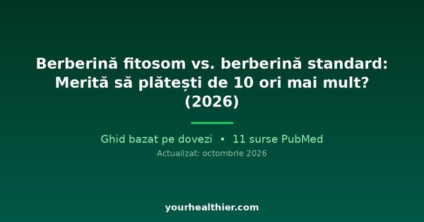 Berberină fitosom vs. berberină standard: Merită să plătești de 10 ori mai mult? (2026)