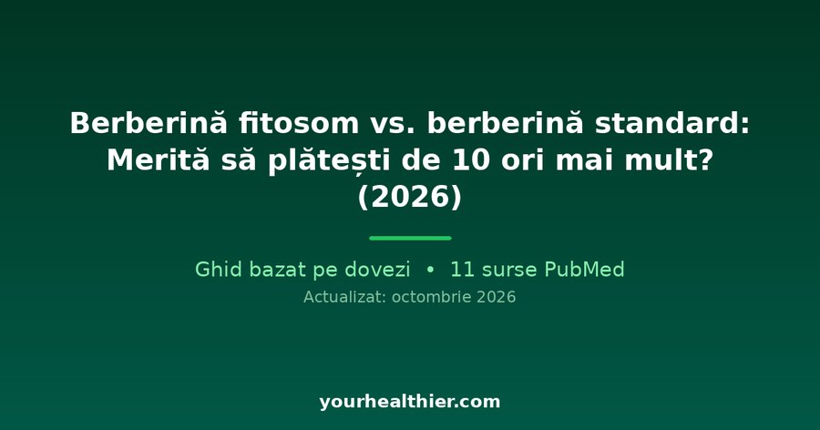 Berberină fitosom vs. berberină standard: Merită să plătești de 10 ori mai mult? (2026)