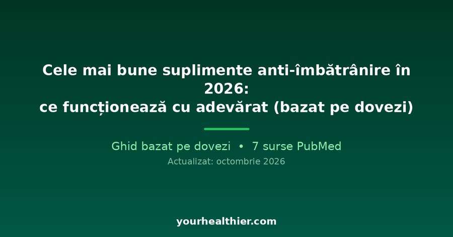 Cele mai bune suplimente anti-îmbătrânire în 2026: ce funcționează cu adevărat (bazat pe dovezi)