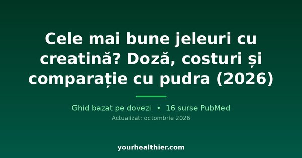 Cele mai bune jeleuri cu creatină? Doză, costuri și comparație cu pudra (2026)