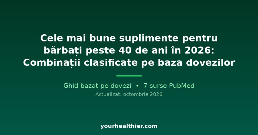 Cele mai bune suplimente pentru bărbați peste 40 de ani în 2026: Combinații clasificate pe baza dovezilor