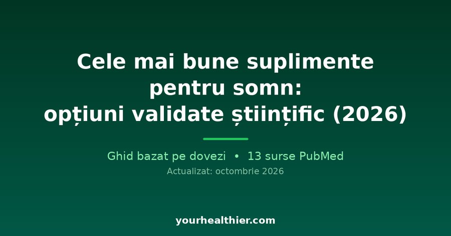 Cele mai bune suplimente pentru somn: opțiuni validate științific (2026)