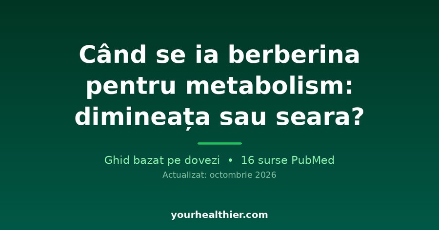 Când se ia berberina pentru metabolism: dimineața sau seara?
