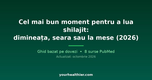 Cel mai bun moment pentru a lua shilajit: dimineața, seara sau la mese (2026)