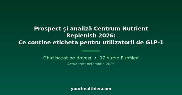 Prospect și analiză Centrum Nutrient Replenish 2026: Ce conține eticheta pentru utilizatorii de GLP-1