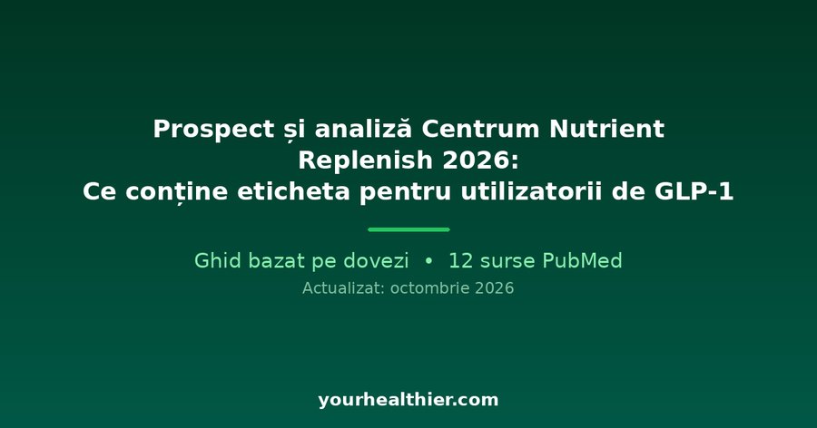 Prospect și analiză Centrum Nutrient Replenish 2026: Ce conține eticheta pentru utilizatorii de GLP-1