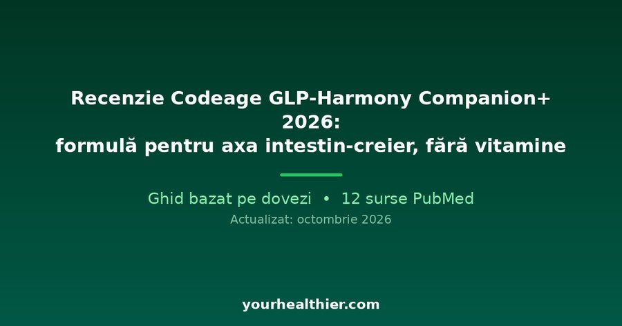 Recenzie Codeage GLP-Harmony Companion+ 2026: formulă pentru axa intestin-creier, fără vitamine