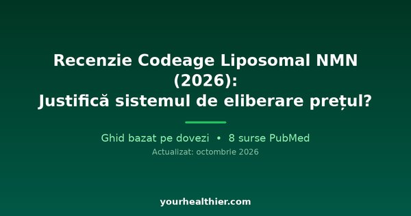 Recenzie Codeage Liposomal NMN (2026): Justifică sistemul de eliberare prețul?