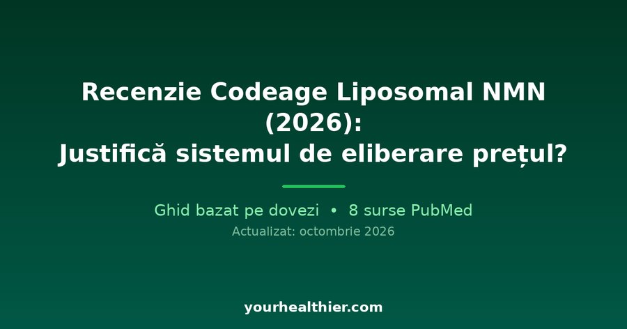 Recenzie Codeage Liposomal NMN (2026): Justifică sistemul de eliberare prețul?