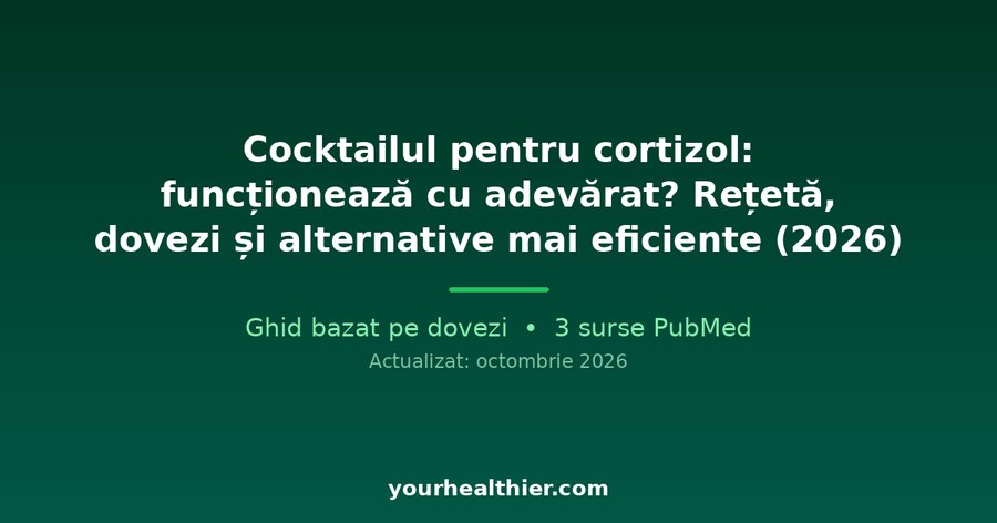 Cocktailul pentru cortizol: funcționează cu adevărat? Rețetă, dovezi și alternative mai eficiente (2026)