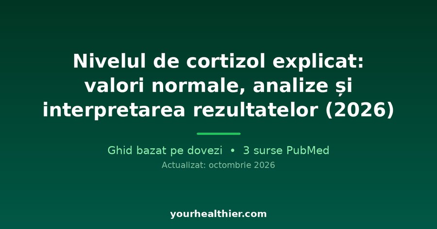 Nivelul de cortizol explicat: valori normale, analize și interpretarea rezultatelor (2026)