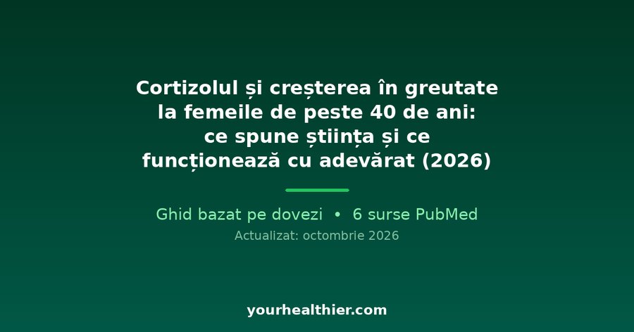 Cortizolul și creșterea în greutate la femeile de peste 40 de ani: ce spune știința și ce funcționează cu adevărat (2026)