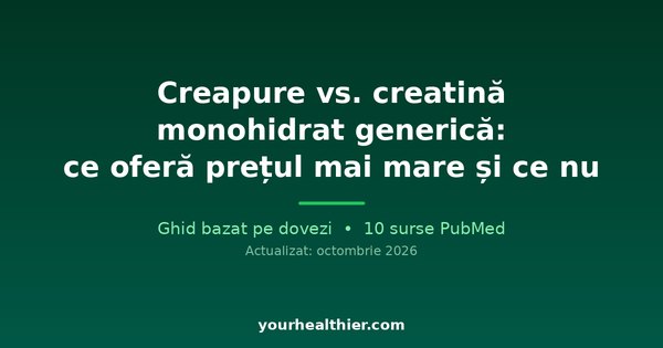 Creapure vs. creatină monohidrat generică: ce oferă prețul mai mare și ce nu