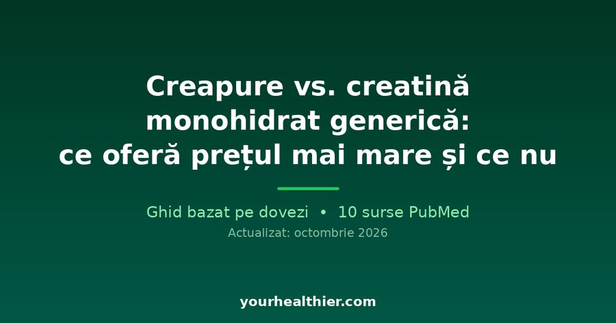Creapure vs. creatină monohidrat generică: ce oferă prețul mai mare și ce nu