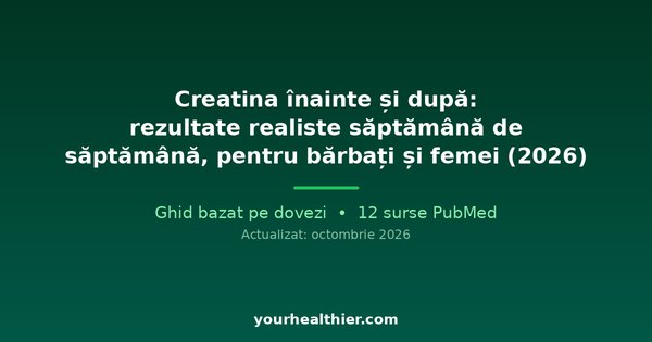 Creatină înainte și după: rezultate realiste săptămână de săptămână, pentru bărbați și femei (2026)
