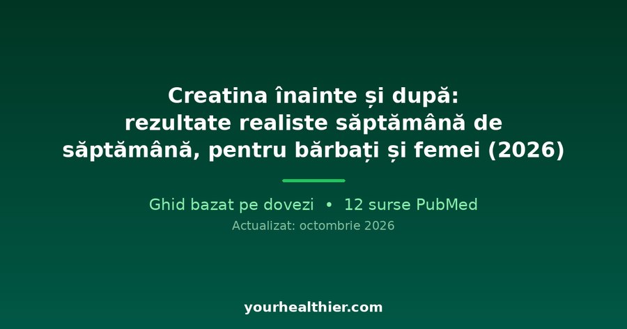Creatină înainte și după: rezultate realiste săptămână de săptămână, pentru bărbați și femei (2026)