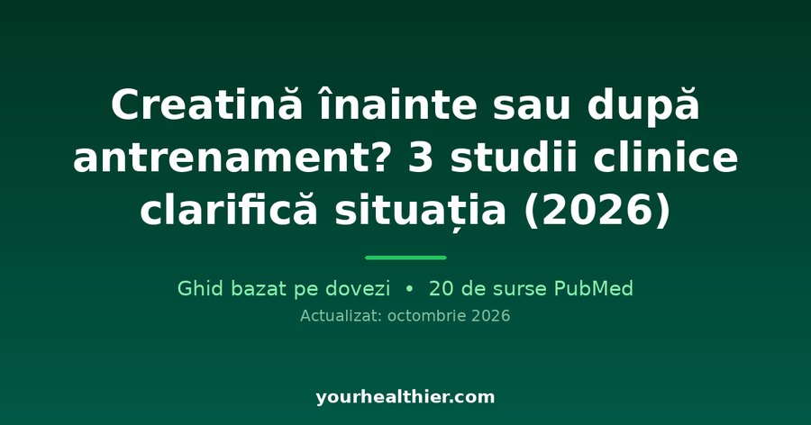 Creatină înainte sau după antrenament? 3 studii clinice clarifică situația (2026)