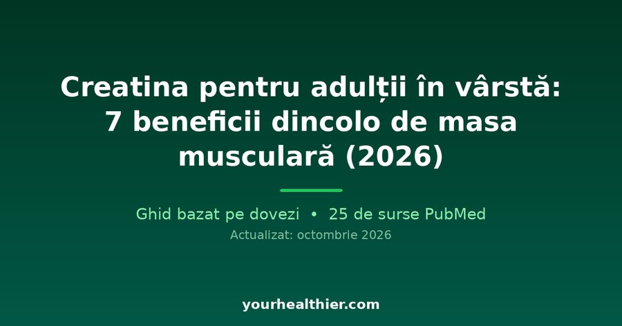 Creatină pentru adulții în vârstă: 7 beneficii dincolo de masa musculară (2026)