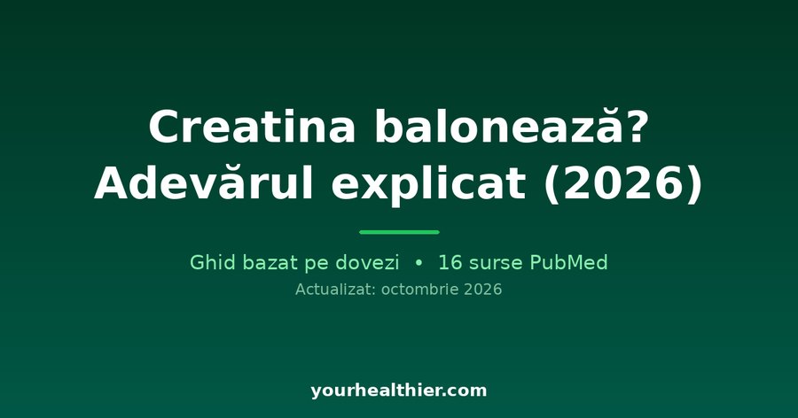Creatină balonează? Adevărul explicat (2026)
