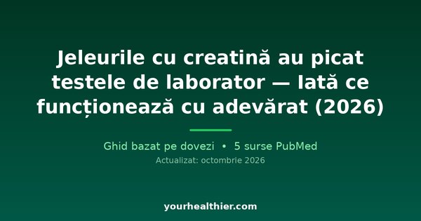 Jeleurile cu creatină au picat testele de laborator — Iată ce funcționează cu adevărat (2026)