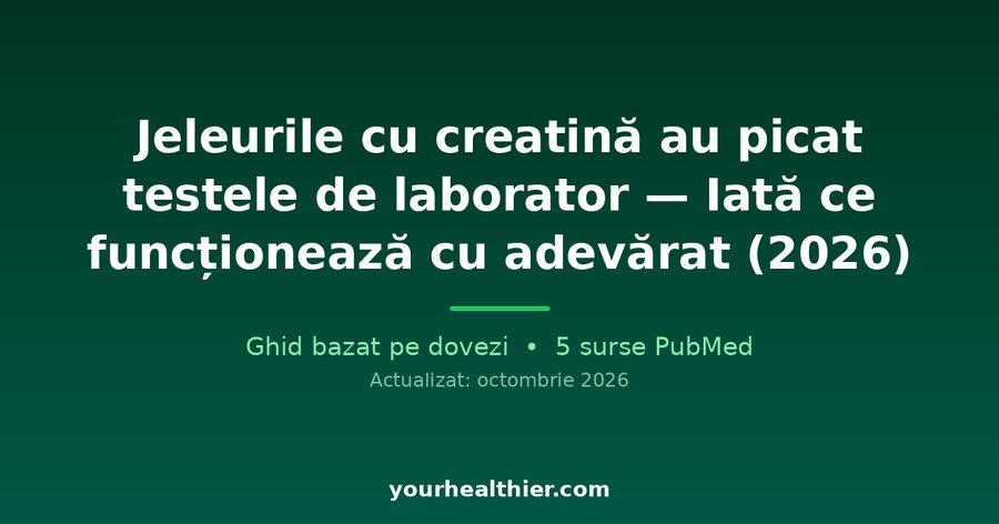 Jeleurile cu creatină au picat testele de laborator — Iată ce funcționează cu adevărat (2026)
