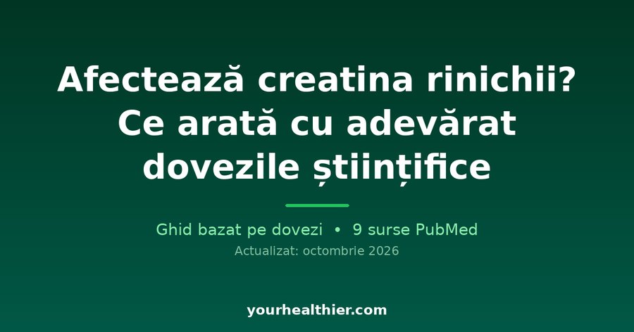 Afectează creatina rinichii? Ce arată cu adevărat dovezile științifice