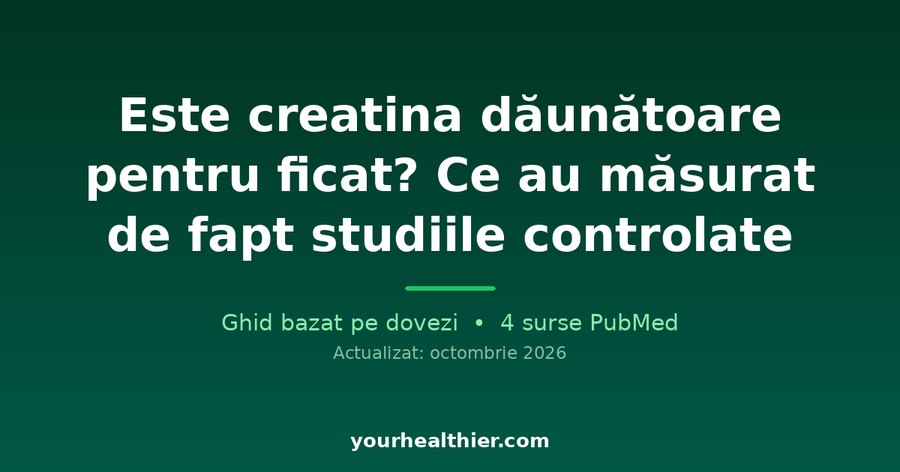 Este creatina dăunătoare pentru ficat? Ce au măsurat de fapt studiile controlate