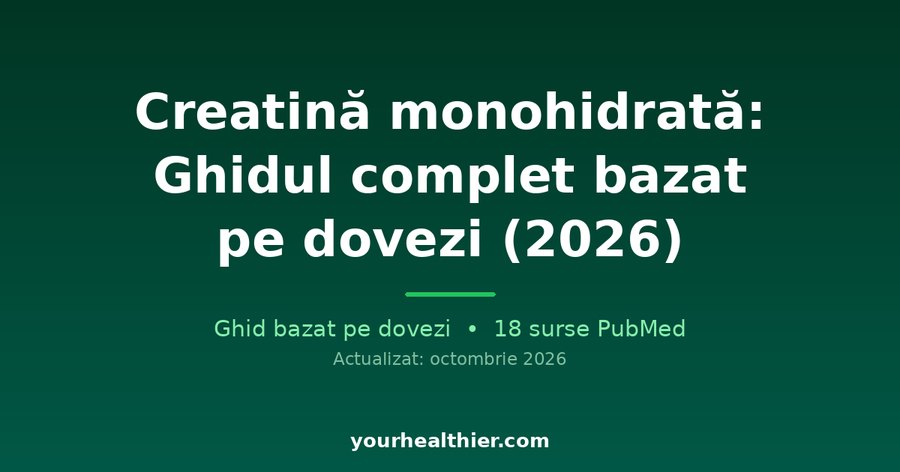Creatină monohidrată: Ghidul complet bazat pe dovezi (2026)