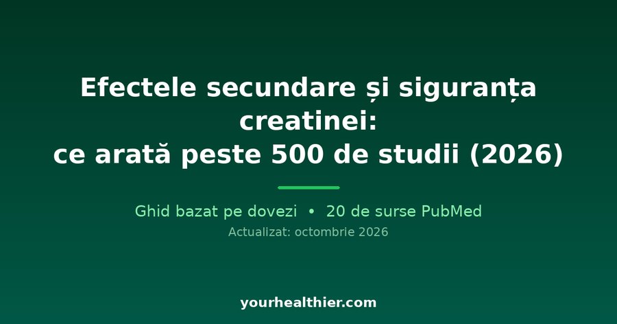 Efectele secundare și siguranța creatinei: ce arată peste 500 de studii (2026)