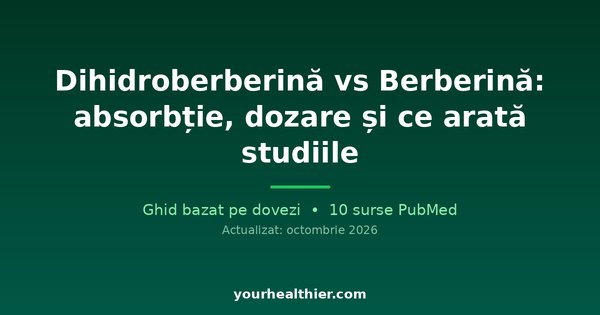 Dihidroberberină vs Berberină: absorbție, dozare și ce arată studiile