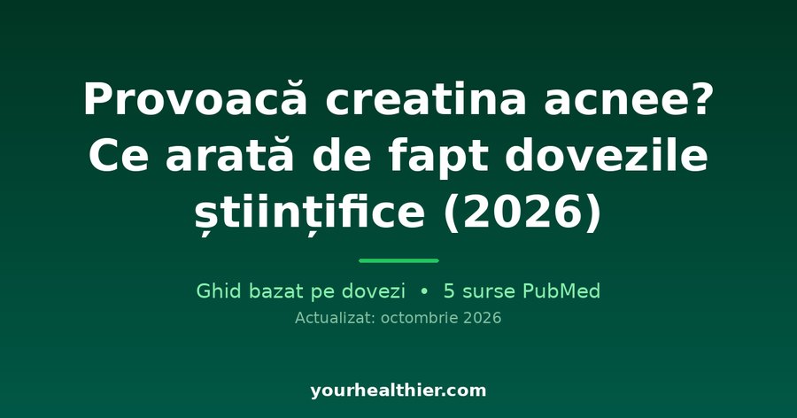 Provoacă creatina acnee? Ce arată de fapt dovezile științifice (2026)