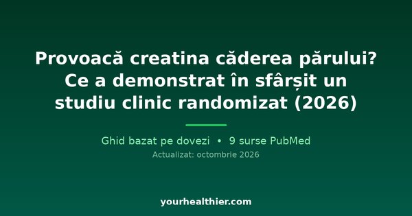 Provoacă creatina căderea părului? Ce a demonstrat în sfârșit un studiu clinic randomizat (2026)