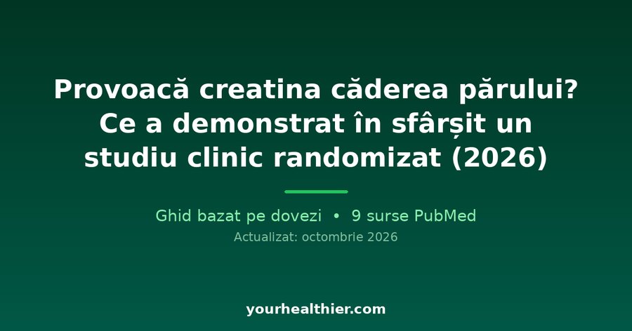 Provoacă creatina căderea părului? Ce a demonstrat în sfârșit un studiu clinic randomizat (2026)