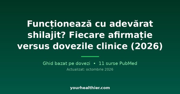 Funcționează cu adevărat shilajit? Fiecare afirmație versus dovezile clinice (2026)