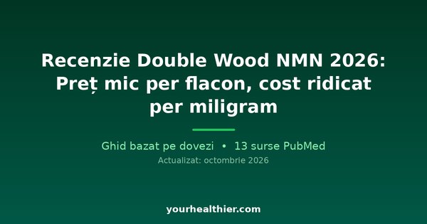 Recenzie Double Wood NMN 2026: Preț mic per flacon, cost ridicat per miligram