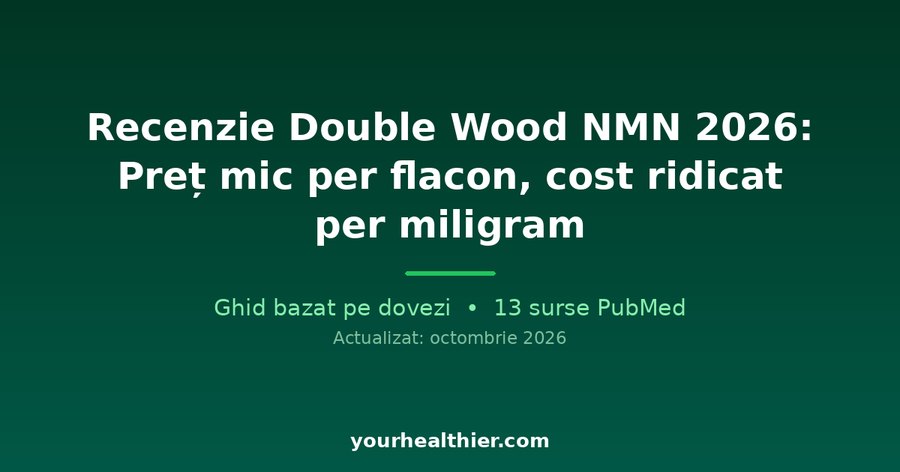 Recenzie Double Wood NMN 2026: Preț mic per flacon, cost ridicat per miligram