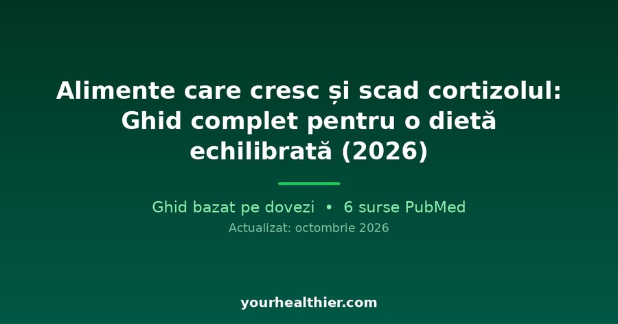 Alimente care cresc și scad cortizolul: Ghid complet pentru o dietă echilibrată (2026)