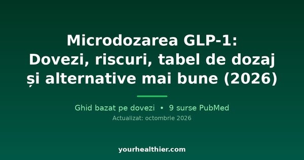 Microdozarea GLP-1: Dovezi, riscuri, tabel de dozaj și alternative mai bune (2026)